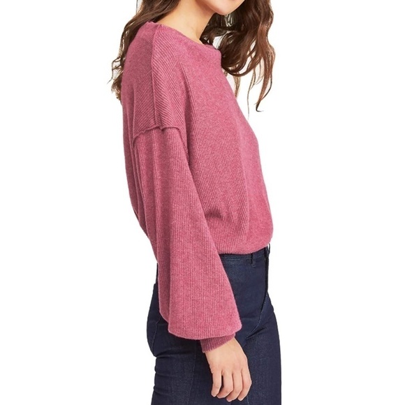 - NWT Free People Heathers Pink Main Squeeze Hacci Top Oversized Soft - Picture 2 of 13
